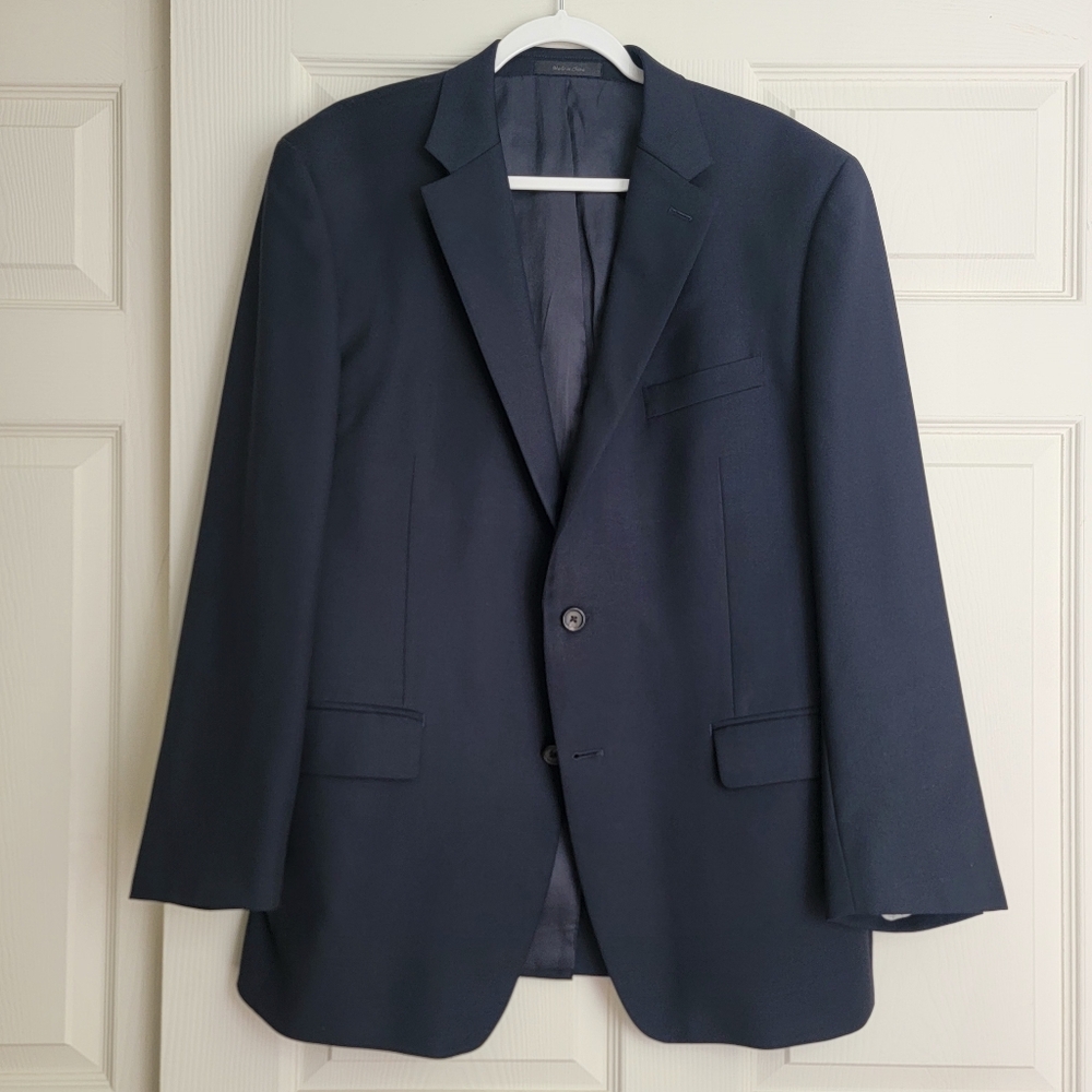 Lauren Ralph Lauren LRL 100%‎ Wool Two-Button Closure Suit Jacket Coat Size 44R - Picture 12 of 13